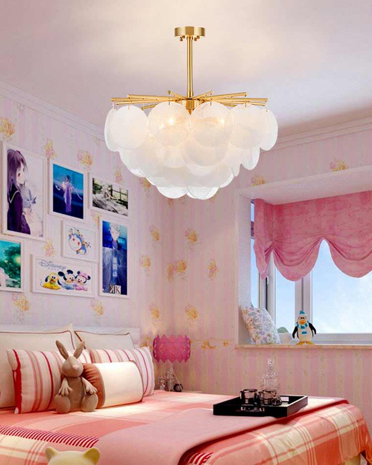 Diff Tiered Textured Glass Cloud Chandelier-DF2005