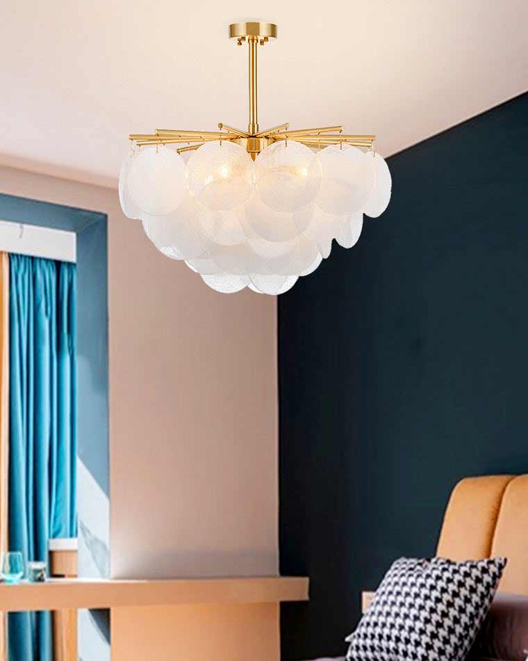 Diff Tiered Textured Glass Cloud Chandelier-DF2005