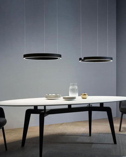 Diff Black/Gold Ring Led Chandelier-DF2009