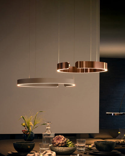 Diff Black/Gold Ring Led Chandelier-DF2009