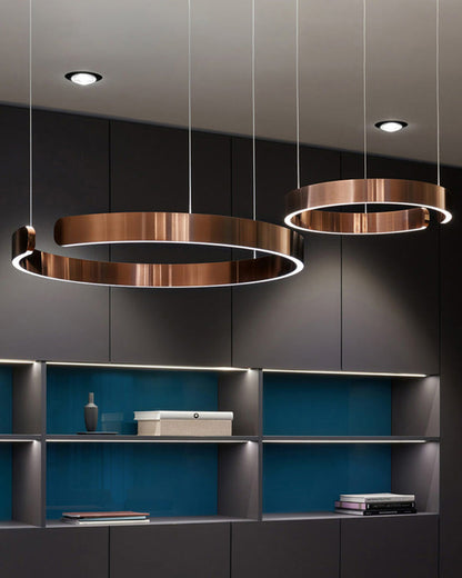 Diff Black/Gold Ring Led Chandelier-DF2009