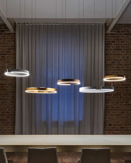 Diff Black/Gold Ring Led Chandelier-DF2009