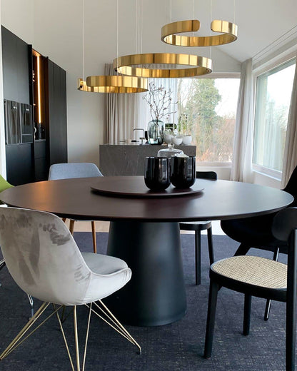 Diff Black/Gold Ring Led Chandelier-DF2009