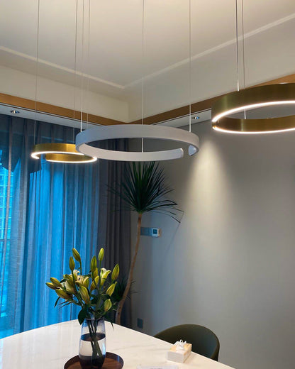 Diff Black/Gold Ring Led Chandelier-DF2009