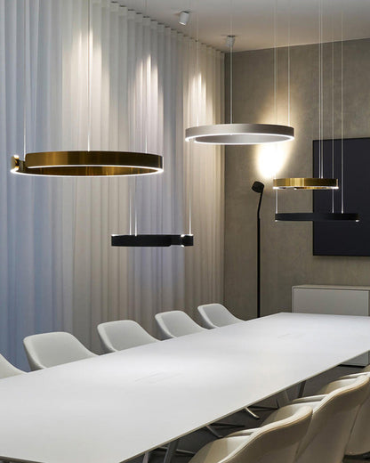 Diff Black/Gold Ring Led Chandelier-DF2009