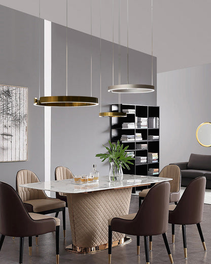 Diff Black/Gold Ring Led Chandelier-DF2009