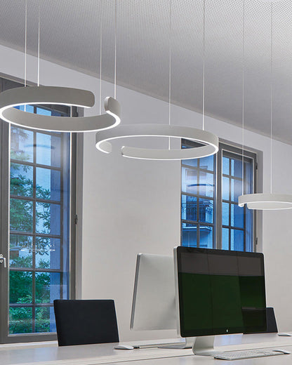 Diff Black/Gold Ring Led Chandelier-DF2009