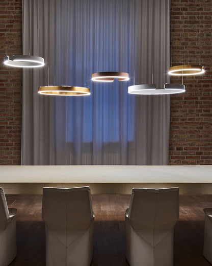 Diff Black/Gold Ring Led Chandelier-DF2009