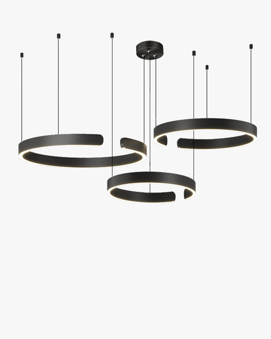 Diff Black/Gold Ring Led Chandelier-DF2009