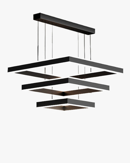 Diff Tiered Black Square Chandelier-DF2016