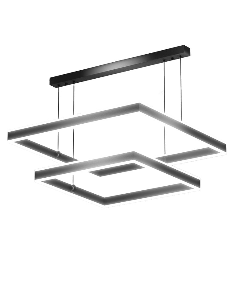 Diff Tiered Black Square Chandelier-DF2016