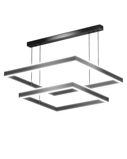 Diff Tiered Black Square Chandelier-DF2016