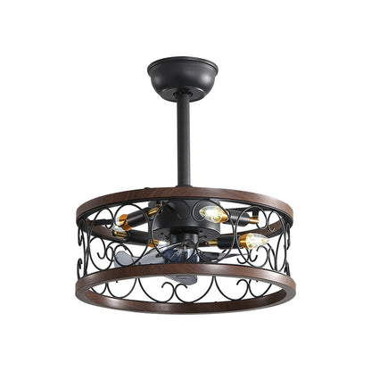 18inch Caged Ceiling Fan with Lights-DG1002