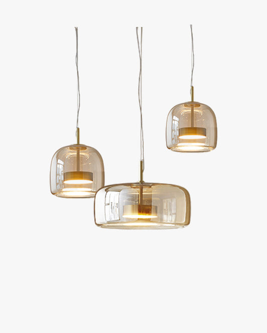 Diff Drum Blown Glass Pendant Light-DF2145