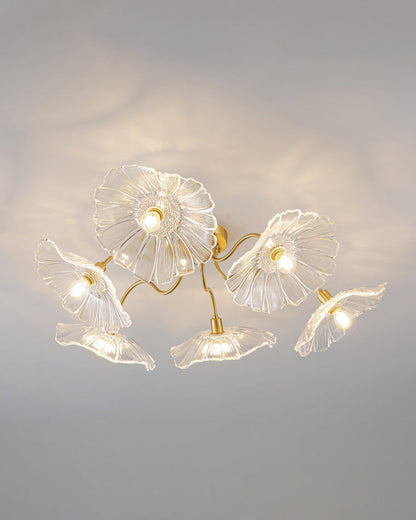 Diff Lotus Leaf Flower Flush Mount Ceiling Light-DF1026