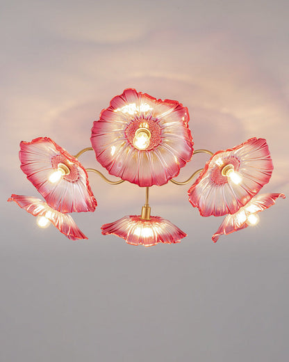 Diff Lotus Leaf Flower Flush Mount Ceiling Light-DF1026