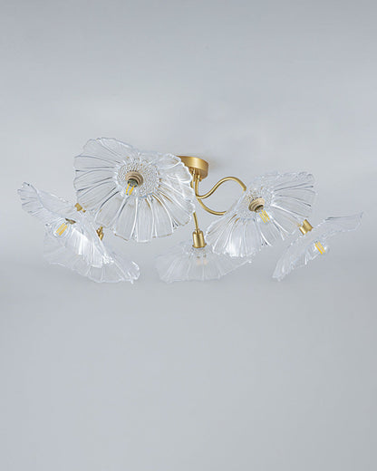 Diff Lotus Leaf Flower Flush Mount Ceiling Light-DF1026