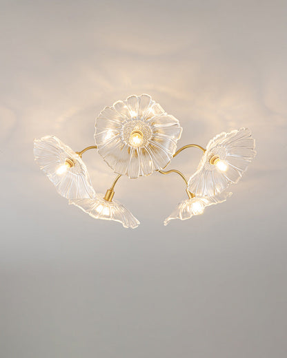 Diff Lotus Leaf Flower Flush Mount Ceiling Light-DF1026