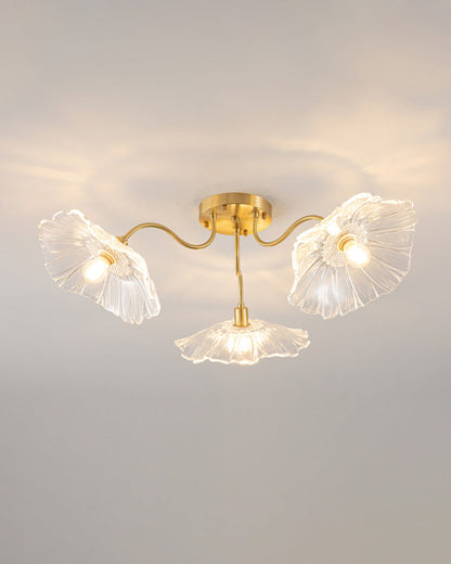 Diff Lotus Leaf Flower Flush Mount Ceiling Light-DF1026
