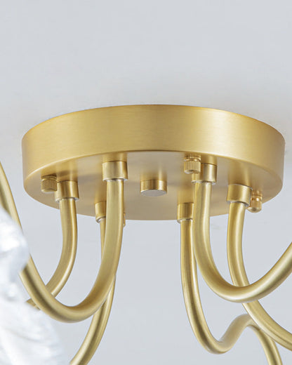 Diff Lotus Leaf Flower Flush Mount Ceiling Light-DF1026