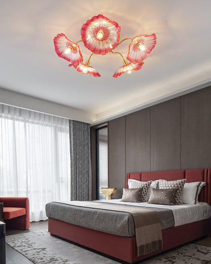 Diff Lotus Leaf Flower Flush Mount Ceiling Light-DF1026