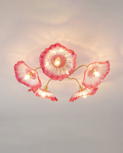 Diff Lotus Leaf Flower Flush Mount Ceiling Light-DF1026