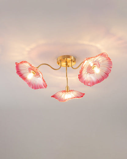 Diff Lotus Leaf Flower Flush Mount Ceiling Light-DF1026