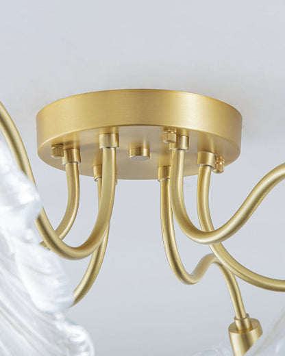 Diff Lotus Leaf Flower Flush Mount Ceiling Light-DF1026