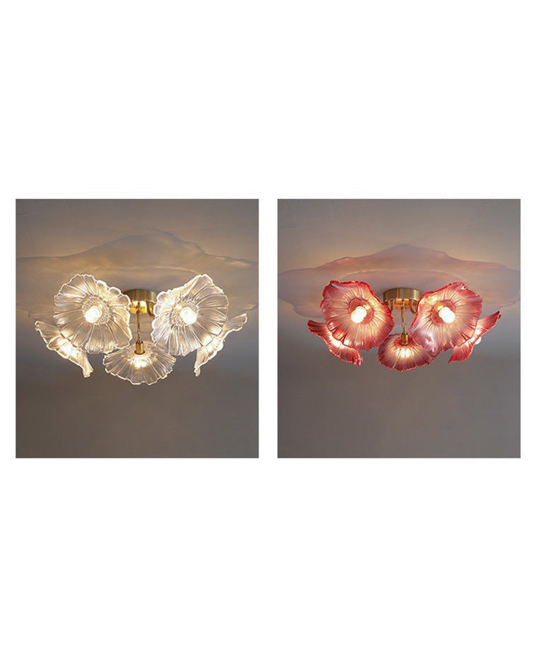 Diff Lotus Leaf Flower Flush Mount Ceiling Light-DF1026