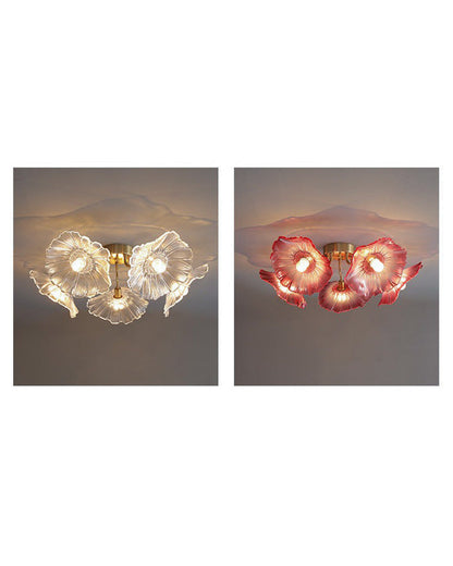 Diff Lotus Leaf Flower Flush Mount Ceiling Light-DF1026