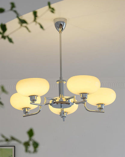 Diff 1920s Milk Glass Chandelier-DF2301