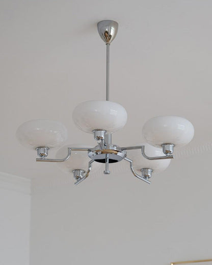 Diff 1920s Milk Glass Chandelier-DF2301