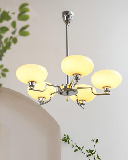 Diff 1920s Milk Glass Chandelier-DF2301