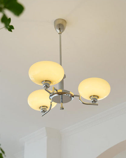 Diff 1920s Milk Glass Chandelier-DF2301