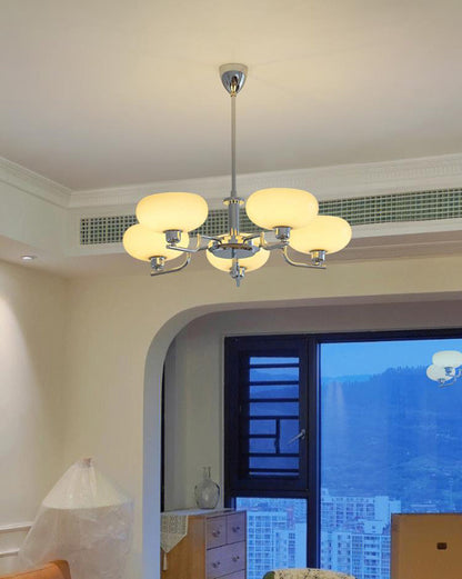 Diff 1920s Milk Glass Chandelier-DF2301