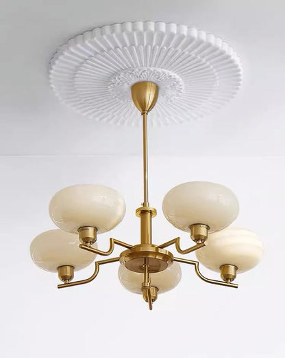 Diff 1920s Milk Glass Chandelier-DF2301