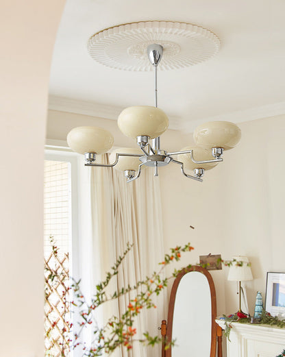 Diff 1920s Milk Glass Chandelier-DF2301
