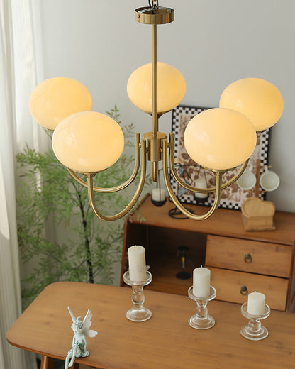 Diff Pink Glass Globe Arm Chandelier-DF2052