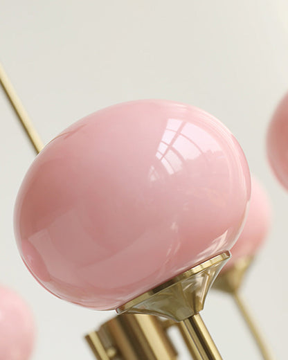 Diff Pink Glass Globe Arm Chandelier-DF2052