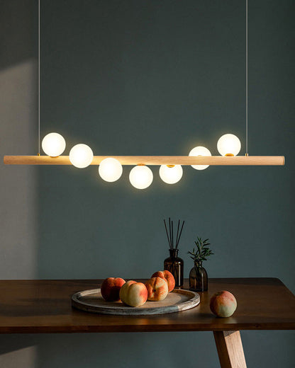 Diff Wood Linear Globe Pendant Chandelier-DF2055