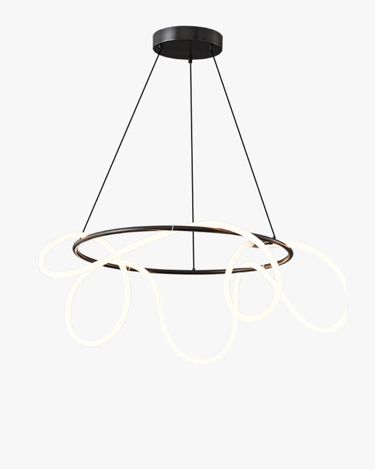 Diff Hose LED Linear/Circular Brass Chandelier-DF2059