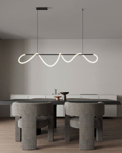 Diff Hose LED Linear/Circular Brass Chandelier-DF2059
