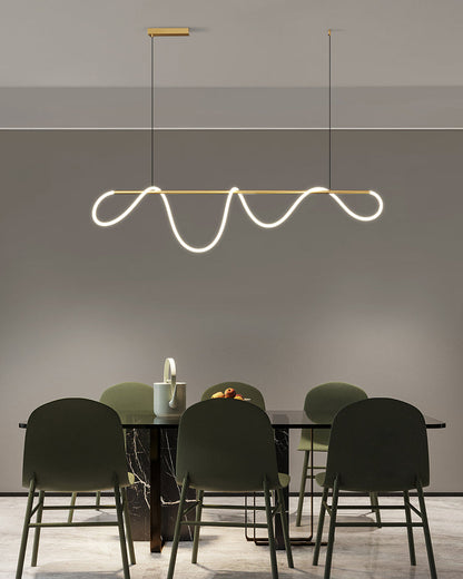 Diff Hose LED Linear/Circular Brass Chandelier-DF2059