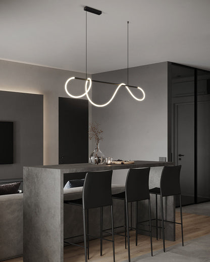 Diff Hose LED Linear/Circular Brass Chandelier-DF2059