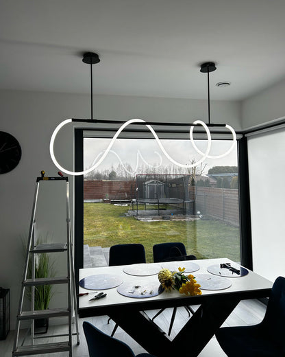 Diff Hose LED Linear/Circular Brass Chandelier-DF2059