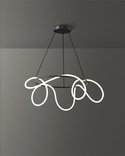 Diff Hose LED Linear/Circular Brass Chandelier-DF2059