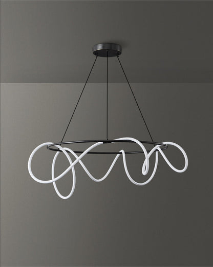 Diff Hose LED Linear/Circular Brass Chandelier-DF2059