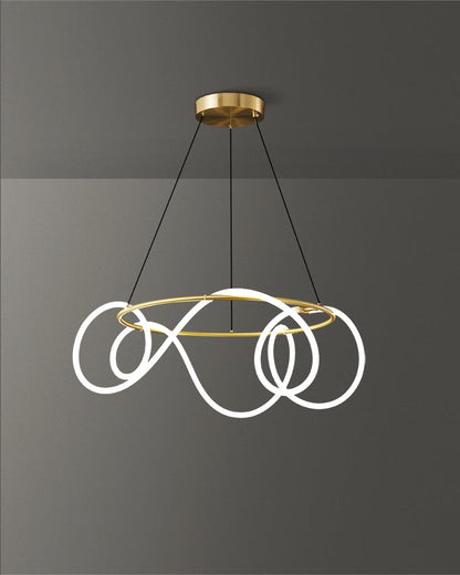 Diff Hose LED Linear/Circular Brass Chandelier-DF2059