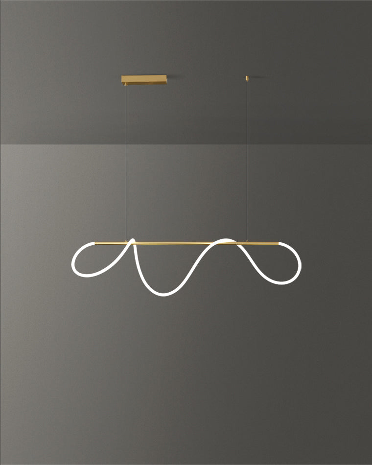 Diff Hose LED Linear/Circular Brass Chandelier-DF2059
