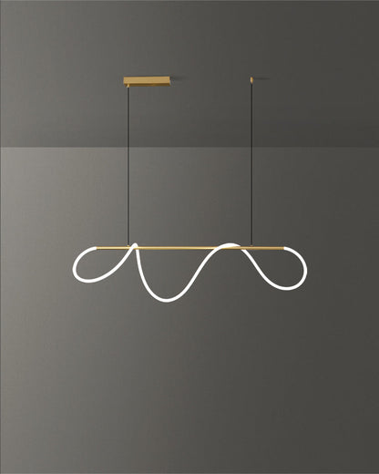 Diff Hose LED Linear/Circular Brass Chandelier-DF2059